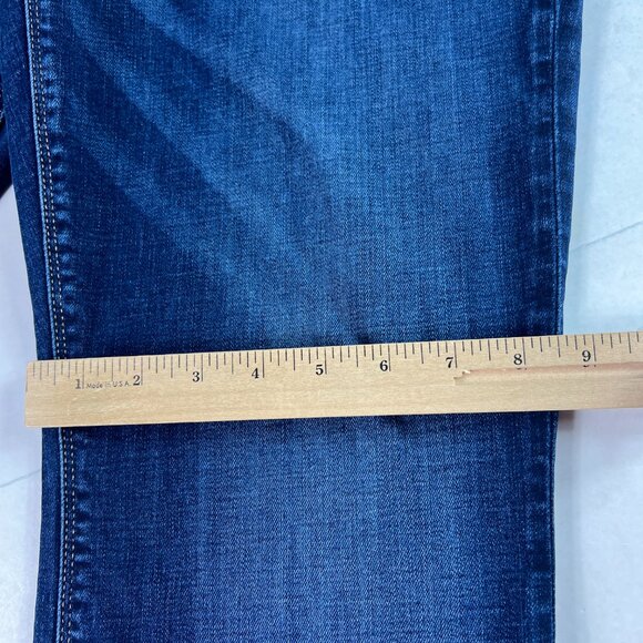 American Eagle Jeans Women 37x31* High Rise Artist Flare Dark Blue Denim Tag 18R - Picture 13 of 16